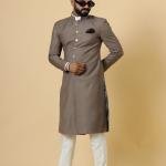 Classic Mink Brown Achkan for Men | Elegant Ethnic Wear | Jaipurio